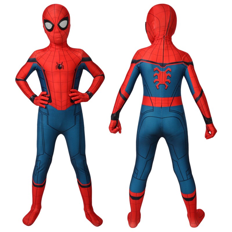 Spider-man Homecoming Spiderman Cosplay Jumpsuit For Kids